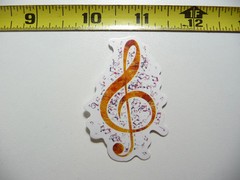 MUSICAL VARIOUS NOTES SMALL STICKER DECAL SONGS BAND FAN APPRECIATION