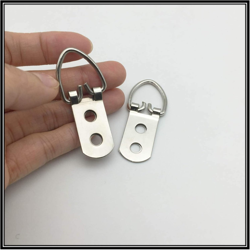 20 Pack D-Ring Steel Picture Hangers Heavy Duty with Screws Picture Frames Doubl gallery