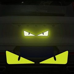 Green Big Eyes Car Sticker Wall Sticker Cartoon 3D Decal Sticker for Bike/ Car