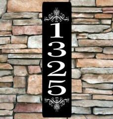 Personalized Home Address Sign Aluminum 3″ x 12″ Custom House Number Plaque Sign
