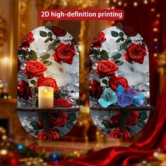 2D Wood Wall-Mounted Candle Holder And Storage Shelf Wall Display Wedding Decor