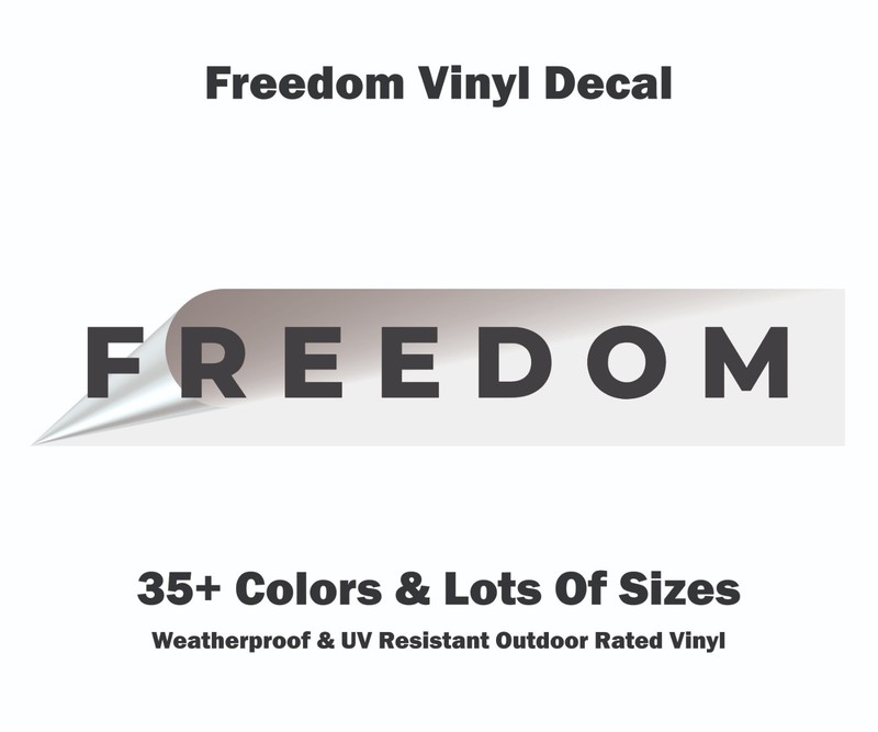 FREEDOM Decal Vinyl Transfer Sticker Die Cut Car Window Laptop Charlie Kirk gallery