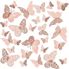 72 PCS 3D Butterfly Wall Decor – 3 Styles & Sizes, Room & Cake Decorations