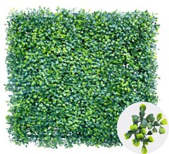 20″x20″ Artificial Boxwood Hedge Panel Double Color Lvy Leaf Fence Indoor Decor