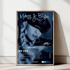 Mary J. Blige My Life Tracklist Poster — R&B Album Wall Art | Multiple Sizes