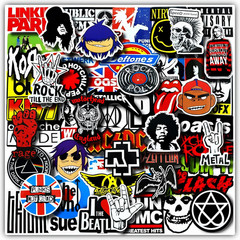 100 Pcs Rock Band Music Stickers – Durable and Waterproof Vinyl Stickers Featuri