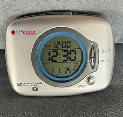 Pillow Alarm Clock Vibrating Snooze LED Light Temp Bed Portable AAA Batteries