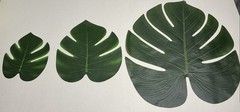 72 PCS Tropical Artificial Palm Leaves Monstera Party Decoration 3 Sizes