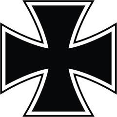 Iron cross sticker weatherproof bumper vinyl decal