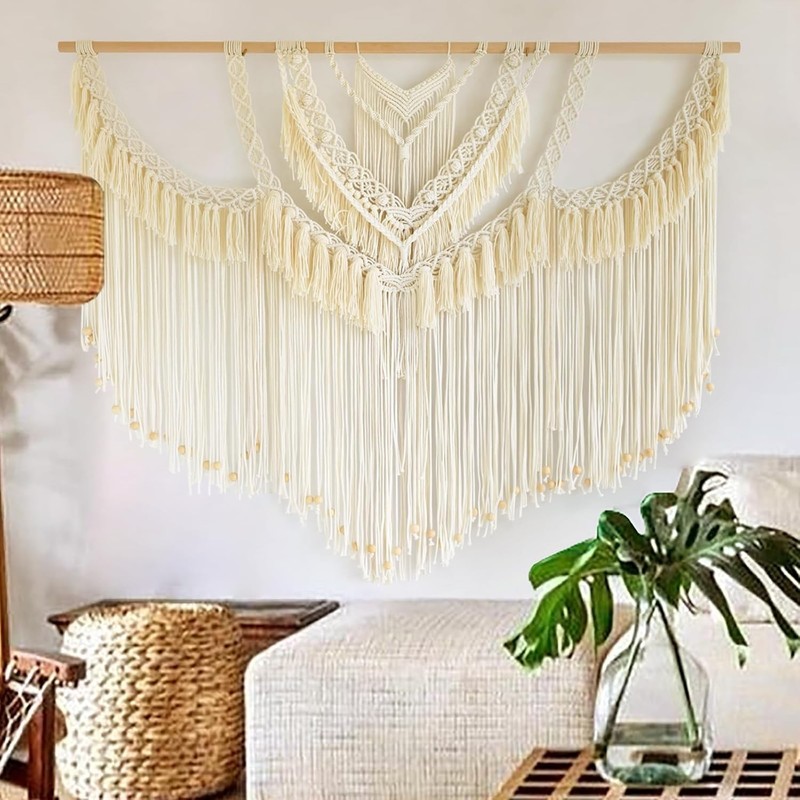 Stunning Macrame Wall Art – Large 47" x 39" for Bedrooms & Living Rooms gallery