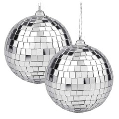 Vibrant 2-Piece Disco Mirror Ball Set – Reflects Colorful Light Effects