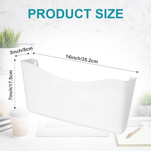 6 Pack Expandable Pocket Wall File Holder Plastic Hanging Wall Organizer White gallery