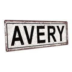 Avery Metal Sign; Wall Decor for Kids Room or Nursery