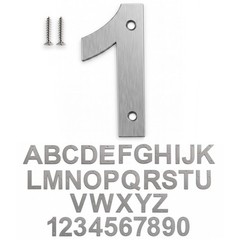 Address Numbers and Letters Brushed Stainless Steel 4 Inch For House, Apartments