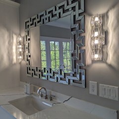 Large Glam Beveled Venetian Accent Mirror for Dining Room Living Room Home Decor