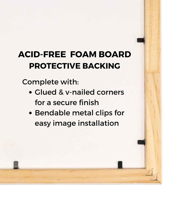5x25 Frame White Wood Picture Photo Frame with UV Acrylic and Acid Free Backing gallery