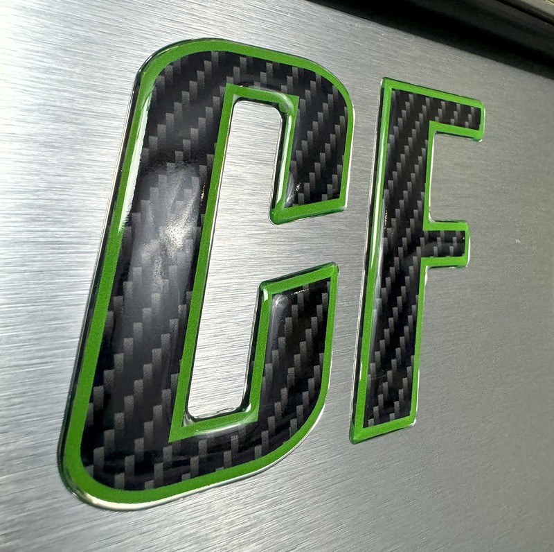 Carbon Fiber Green Boat & Jet Ski Registration Numbers 3D Raised Waterproof 3" gallery