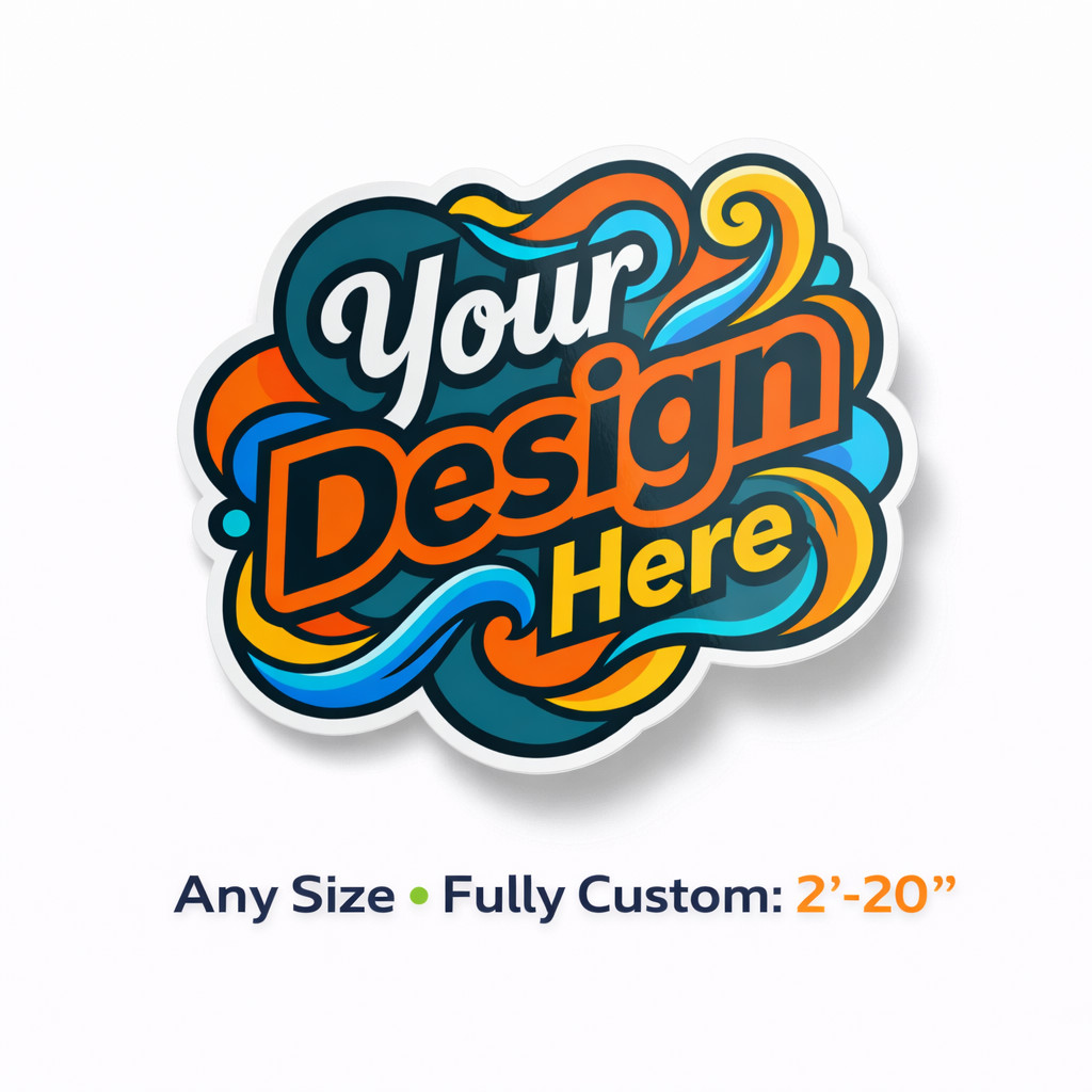 Custom Printed Vinyl Stickers Die Cut Logo Waterproof UV Resistant 2"–20" Sizes gallery