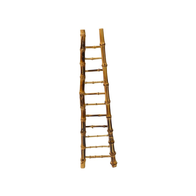 Chinese Wood Crafted Bamboo Like Ladder Shape Miniature Display Art ws4096 gallery