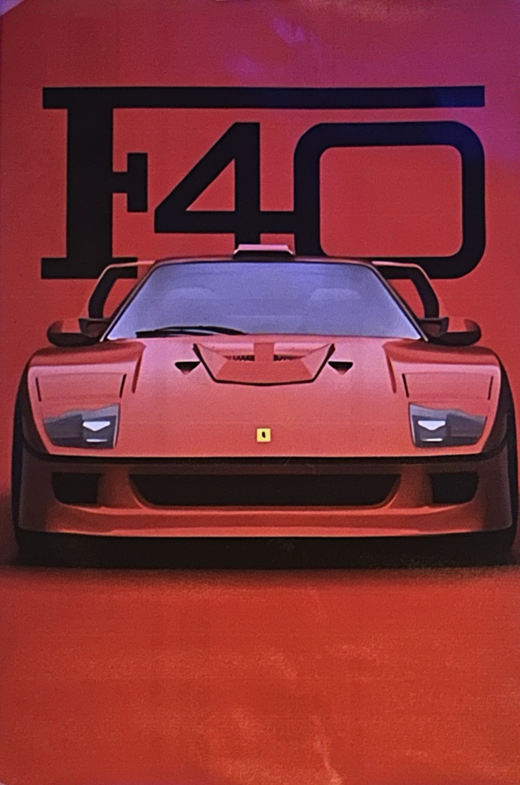 Ferrari F40 Canvas Frameless Wall Art | Classic Ferrari Print gallery