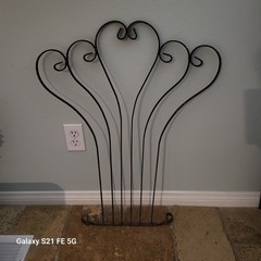 Black Wrought Iron Decorative Wall Accent Horizontal Scrollwork approximate 39″L