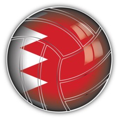 Bahrain Volleyball World Flag Car Bumper Sticker Decal