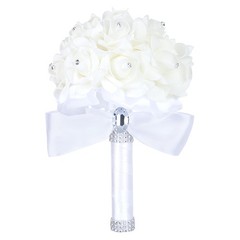 Wedding Bouquet Crystal Roses Bridesmaid Bouquet Bridal Bouquet Artificial Fl…
