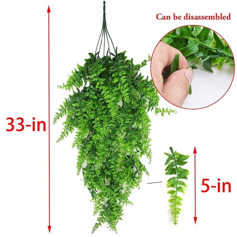 PINVNBY Reptile Plants Hanging Fake Vines Boston Climbing 2 PCS, Green gallery