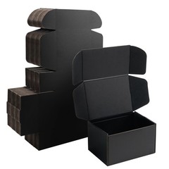 7x5x4 Black Shipping Boxes Small – 25 Pack Corrugated Cardboard Mailer Boxes …