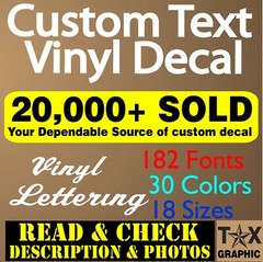 Personalized Decal Customized Sticker Vinyl Lettering Numbers Name Business