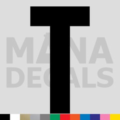 Jersey Letter T Vinyl Die Cut Decal Sticker – Sport Athlete Alphabet Text