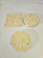 Vintage Plaster Look Celtic Inspired Antique Wall Decor Trio 6″ Wide/Diameter