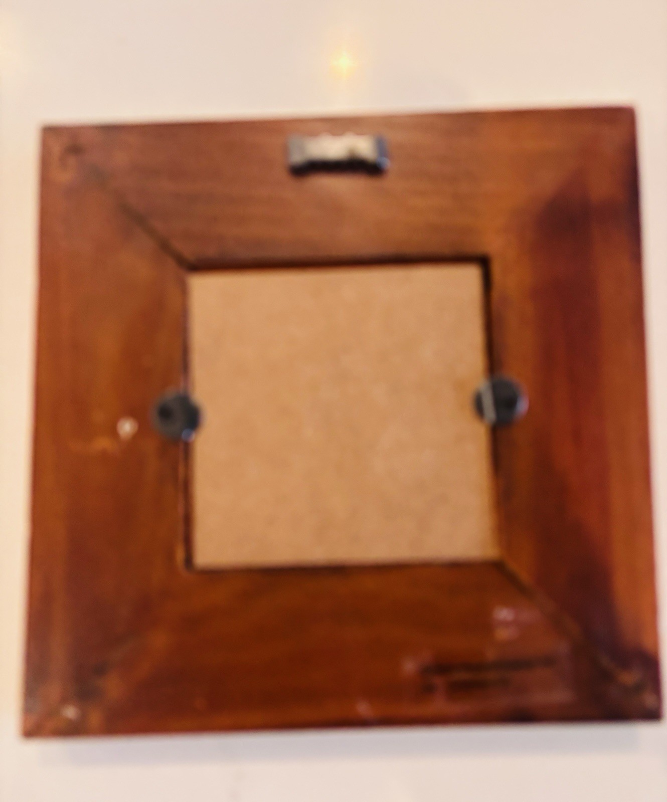 Vintage Faux Bamboo Style Wood Accent Mirror Square 6.5” Gallery Wall Art gallery