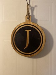 Wooden Circle Letter Home Decor Sign 12” Round