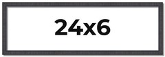 24×6 Frame Brown Picture Frame Complete Modern Photo Frame UV Acrylic, Acid Free