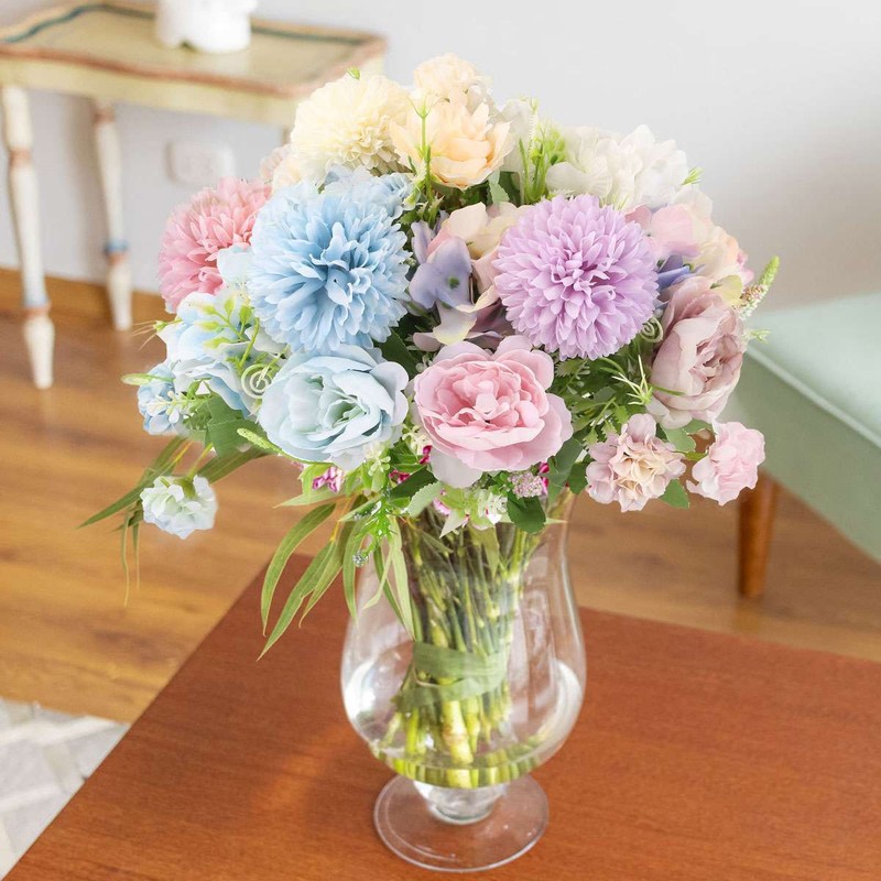 Artificial Silk Hydrangea Fake Flowers Bouquet Bunch Wedding Home Decor 7 Heads gallery