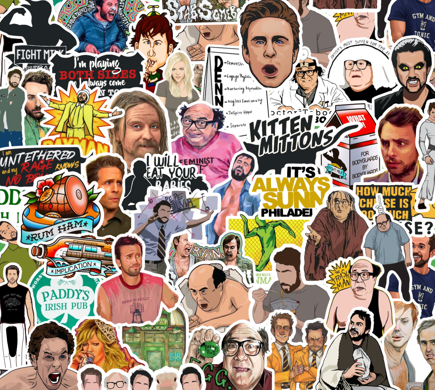 25/50 Always Sunny in Philadelphia Sticker Pack - Waterproof Vinyl - Dennis Dee gallery