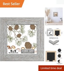 5×5 Distressed Gray Frame with Easy-Swap Design – Ideal Gift for Mother’s Day