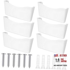 6 Pack Expandable Pocket Wall File Holder Plastic Hanging Wall Organizer White