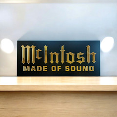 US Stock! McIntosh Wall Sign Gold Mirror Acrylic Aluminum Plaque Hi Fi Decor