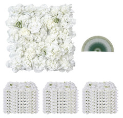 VEVOR 3D Flower Wall Panel – 24 PCS 15 x 15 in Artificial Floral Wall (JNP02102)