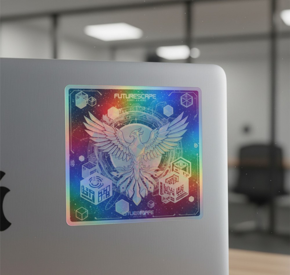 Custom Holographic Stickers, Personalized - Logo, Name, Text, 1.5-5 inch, Qty100