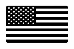 Black White American Flag Vinyl Decal Sticker Monochrome Patriotic USA Car Truck