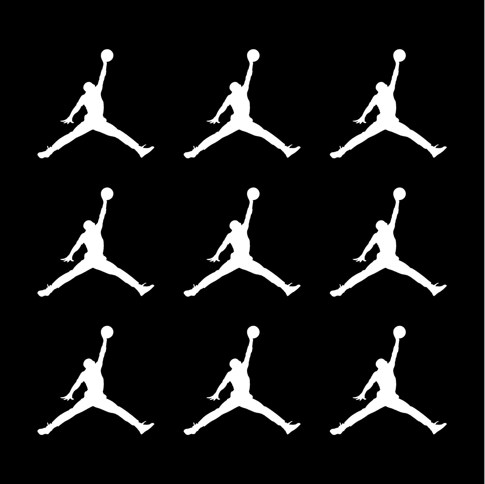 Air Michael Jordan Jumpman Logo vinyl decal MJ Die Cut Sticker Set of 9 gallery