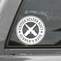 GUNNER’S MATE Vinyl Window Decal UNITED STATES NAVY