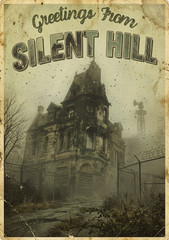 Silent Hill Wall Collage Postcard Style Poster