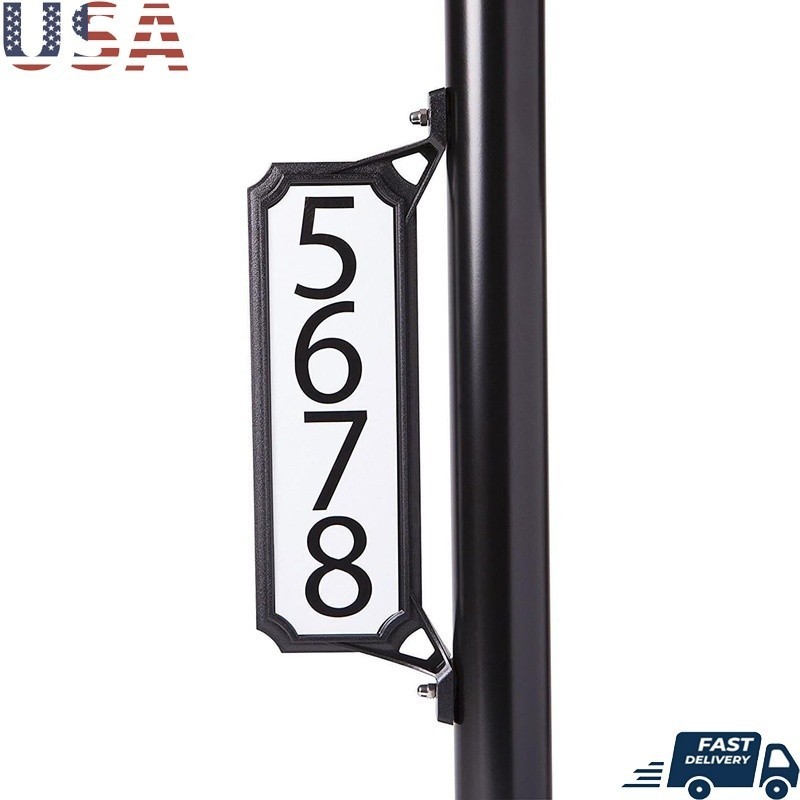 Double Sided Address Plaque Reflective Sign Customizable Easy Installation New gallery