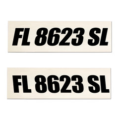 Boat Registration Numbers Vinyl Decal Set – 3″ Tall USCG & State Compliant 772