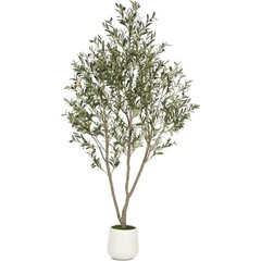 Artificial Olive Tree W/ Planter Indoor Home Decor Easy Care Faux Plant New