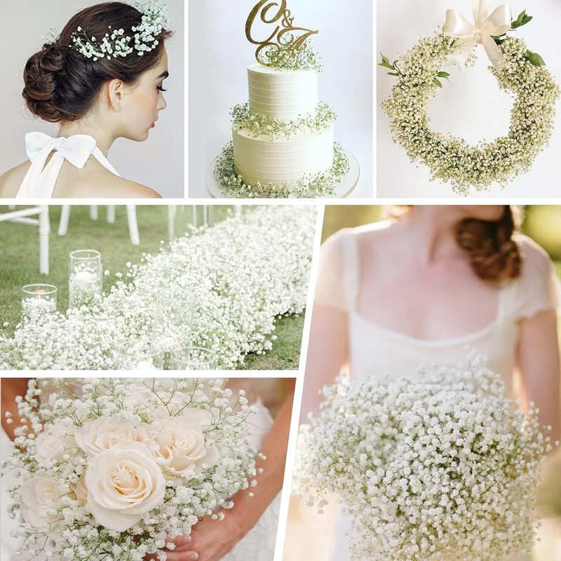 Babys Breath Artificial Flowers, 21Pcs Fake White Babys Breath Flowers gallery